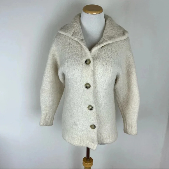 Artizia Wilfred Oversized Alpaca Cardigan Sweater Cream Size XXS - Picture 3 of 8